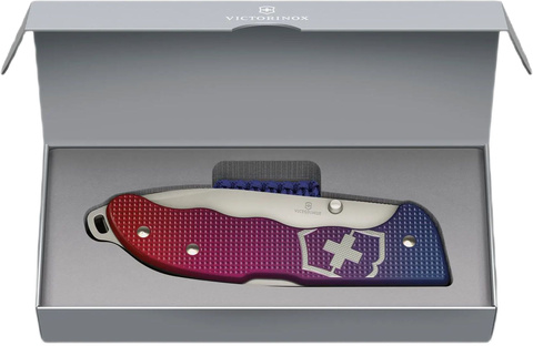 Нож Victorinox Evoke Alox, 136 мм, 4 функции, синий/красный подар.коробка 0.9415.D221 от прозводителя Victorinox
