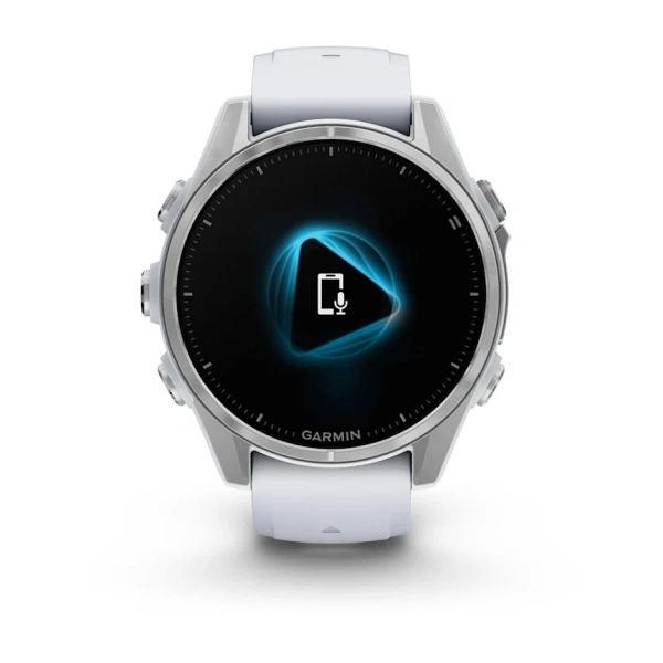 Garmin Fenix ​​8 — AMOLED 43 мм — серебристый с ремешком из белого камня 010-02903-00 от прозводителя Garmin